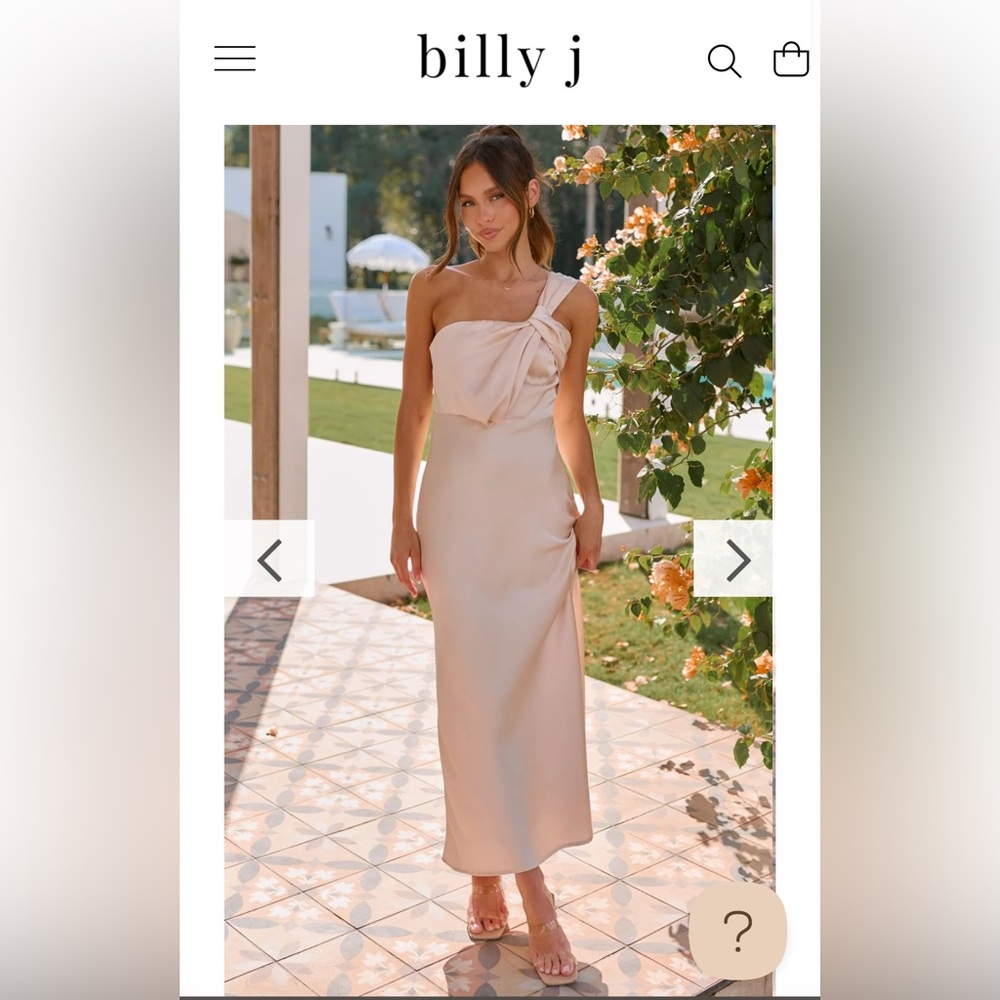 Billy J Greta Maxi Bridesmaid Dress Champagne
